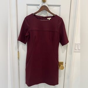 Shoshanna Burgundy Dress Half Sleeve Women's Size 6